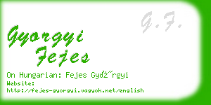 gyorgyi fejes business card